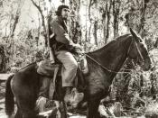 English: Che Guevara on a mule in Las Villas, Cuba