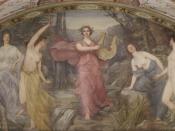 English: Henry O. Walker, Lyric Poetry (1896). Mural, South Corridor, Great Hall, Library of Congress Thomas Jefferson Building, Washington, D.C. Mural is signed 
