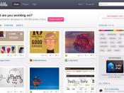Dribbble social network for graphic designers