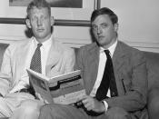Buckley (right) and L. Brent Bozell Jr. promote their book McCarthy and His Enemies, 1954