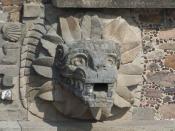 English: One of the feathered serpent heads that decorated the Temple of the Feathered Serpent in Teotihuacan.