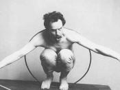 English: Franz Boas posing for figure in USNM (National Museum of Natural History) exhibit entitled 