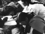 Literacy class in the El Alto section of La Paz