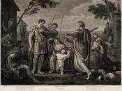 Act V, Scene III of Shakespeare's Coriolanus. Engraved by James Caldwell from a painting by Gavin Hamilton.