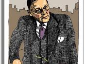 Drawing of T. S. Eliot by Simon Fieldhouse. Deutsch: T. S. Eliot, gezeichnet von Simon Fieldhouse.