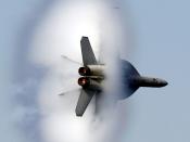 An F/A-18F Super Hornet assigned to the 