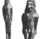 English: Statues found in the excavation of the Lapis Niger in the Roman Forum.