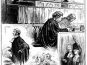 An English court room in 1886, with Lord Chief Justice Coleridge presiding