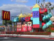 McDonald's Restaurant with prominent kids' playland, Panorama City, CA