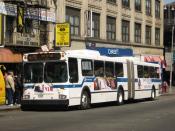 NYC Transit New Flyer D60HF #5400 works the Bx40 line at Burnside and Jerome Avenues in Bronx, NY.