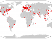 English: A map showing the distribution of GaWC-ranked 