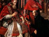 English: Pope Paul III approve the Formula Instituti of Ignatius of Loyola (1539)
