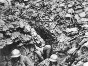 Soldiers of the 87th Regiment, 6th Division at Côte 304 (Hill 304), northwest of Verdun, in 1916
