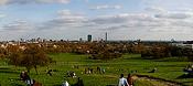 Primrose Hill Sunny Spring Sunday Panorama (stiched wide-angle)