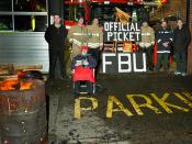 Sprowston FBU picket, Norwich on New Years Eve