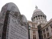 The controversial Ten Commandments display at the Texas State Capitol.