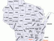 An enlargeable map of the 72 counties of the state of Wisconsin