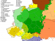 English: Map of languages and dialects of Central and Eastern Europe Polski: Języki i dialekty Europy Srodkowo-Wschodniej Deutsch: -> * B1 - Kleinpolnisch * B2 - Großpolnisch * B3 - Masowisch * B4 - Hochpolnisch * F - Kaschubisch * G1 - Schlesisch