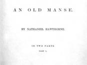 English: Title page for Mosses from an Old Manse by American writer Nathaniel Hawthorne. Published by Wiley and Putnam, 1846.