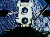 The Compton Gamma Ray Observatory during deployment from STS-37