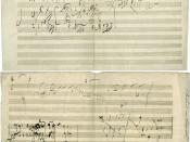 Piano Sonata in A Major, op. 101, Allegro: manuscript sketch in Beethoven's handwriting.