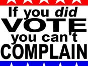 If You DID Vote, You Can't Complain