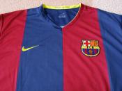 English: FC Barcelona shirt.