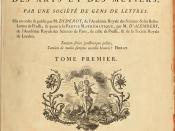 Title page of volume one of the Encyclopédie