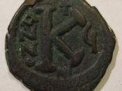 BYZANTINE EMPIRE, JUSTIN and SOPHIA 565-578 ---REIGNAL YEAR VI or 570/71 a