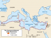 The Phoenician trade routes in the Mediterranean.