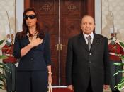 English: Cristina Fernández de Kirchner and Abdelaziz_Bouteflika during a visit of Kirchner in Algeria in 2008.