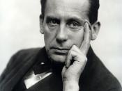 A portrait of the German architect Walter Gropius, founder of the Bauhaus school of architecture. The photo is taken by Louis Held c. 1919, probably in Waimar, just after foundation of Bauhaus.