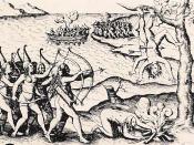 English: A 15th Century Woodcut depicting the war between the Amazons and the Greeks.