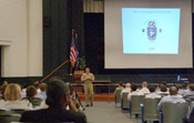 US Navy 060413-N-0962S-013 Master Chief Petty Officer of the Navy (MCPON) Terry Scott speaks to Sailors at the First Class Petty Officer Leadership Symposium in Norfolk