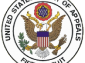 English: Seal of the United States Court of Appeal for the Fifth Circuit. As indicated below, this image is a work of the United States Government and under copyright protection is not available for any work of the U.S. government. Image available here on