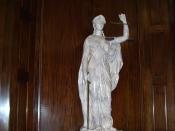 Lady Liberty with the scales of justice in the Rhode Island Supreme Court