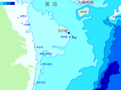East China Sea continental shelf map