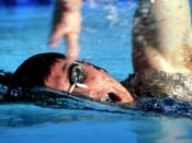 A swimmer swimming
