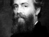 English: Etching of Joseph O. Eaton's portrait of Herman Melville