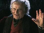 Ian Holm as Bilbo Baggins in Peter Jackson's The Lord of the Rings: The Fellowship of the Ring.