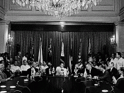 English: Leaders of the Southeast Asia Treaty Organization (SEATO) in a conference at Manila.