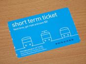 Short term Myki smartcard ticket, issued on a bus in Geelong in May 2009