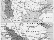 Boundaries on the Balkans after the First and the Second Balkan War, 1912-1913.