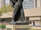 English: Toronto: Winston Churchill statue at City Hall Deutsch: Toronto: Winston Churchill Statue am Rathaus