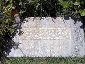 Headstone of John Huston (and his mother, Rhea Huston) at Hollywood Forever