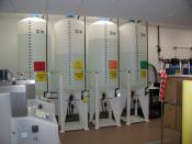 A hemodialysis unit's dialysate solution tanks