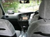 English: Taxi ride through Kyoto, GPS navigation system installed.
