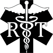 English: A symbol for respiratory therapy including the star of life.