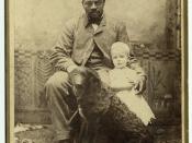 Black man with white child and dog