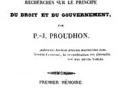 English: Title of «Qu’est-ce que le propriété?» by
